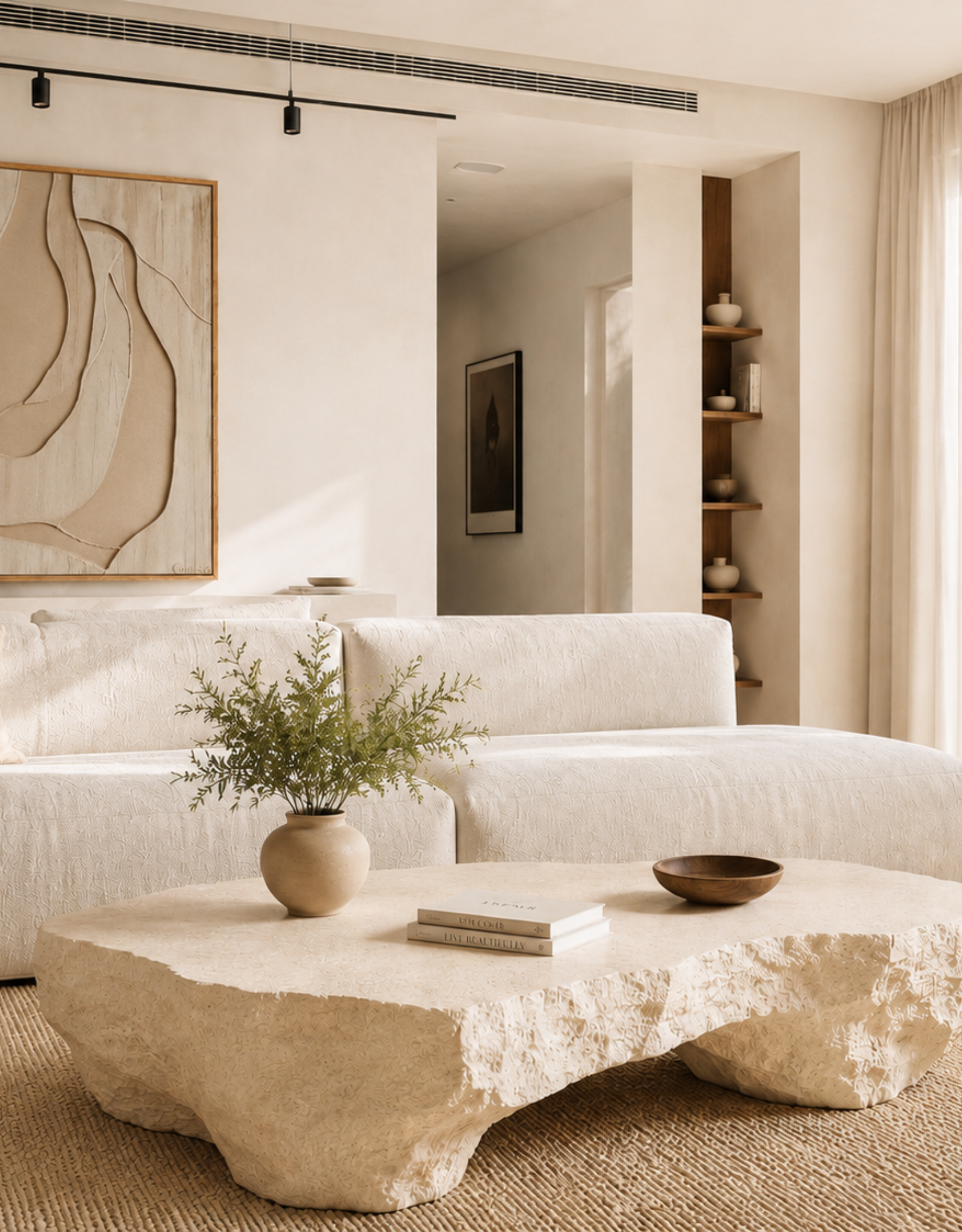 SOREN handcrafted stone coffee table