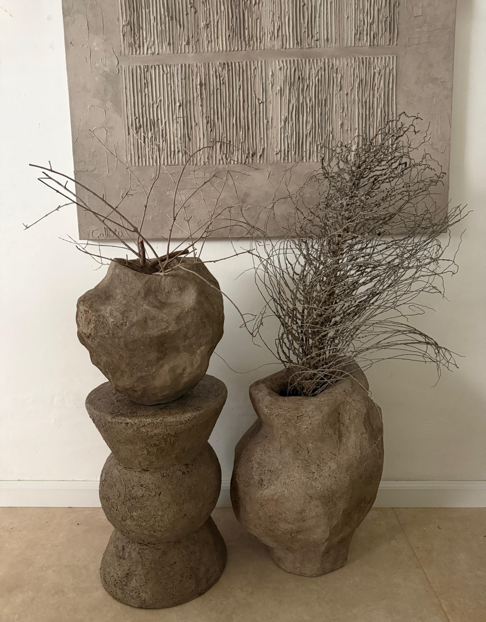 Jug - warm gray color