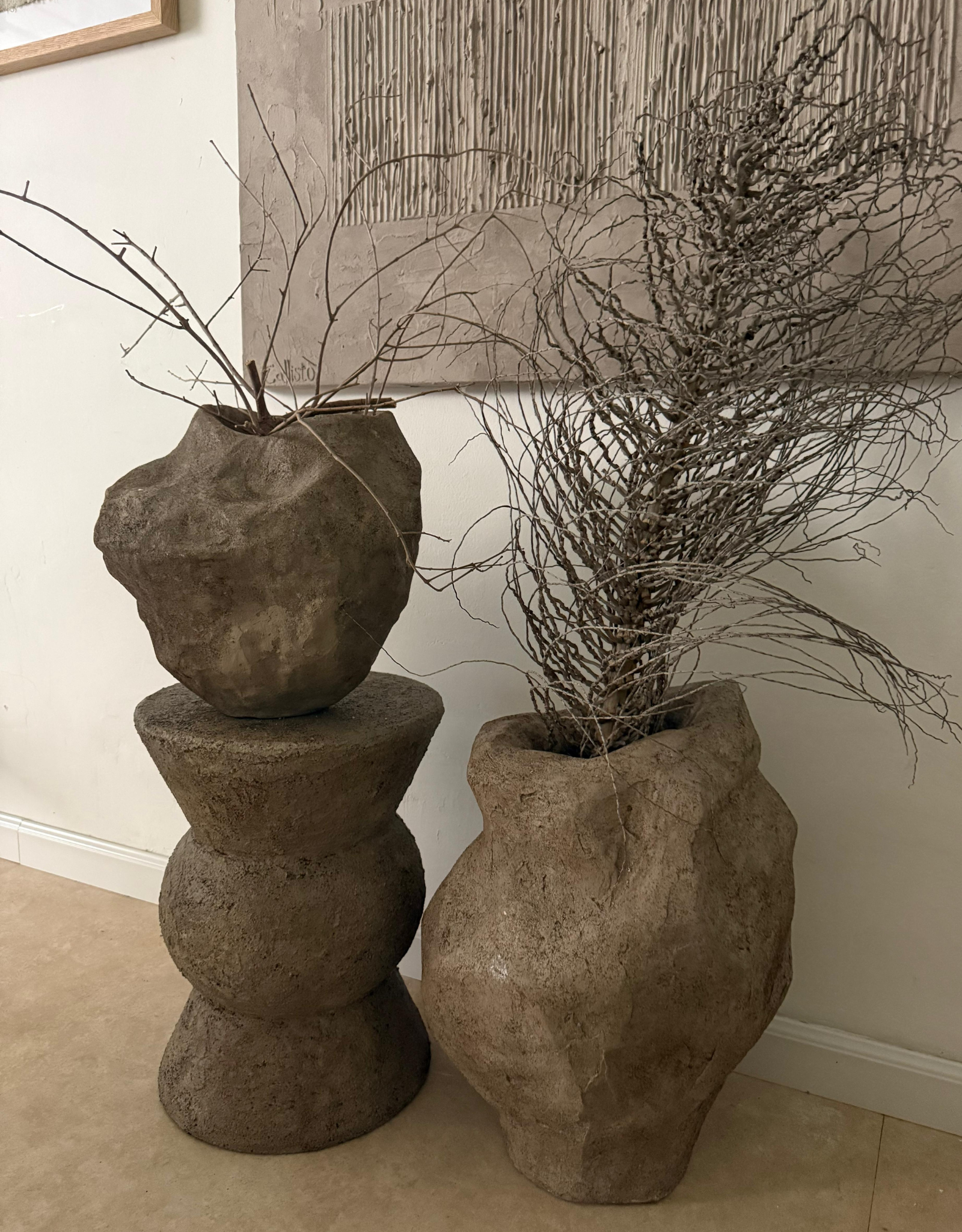 Jug - warm gray color