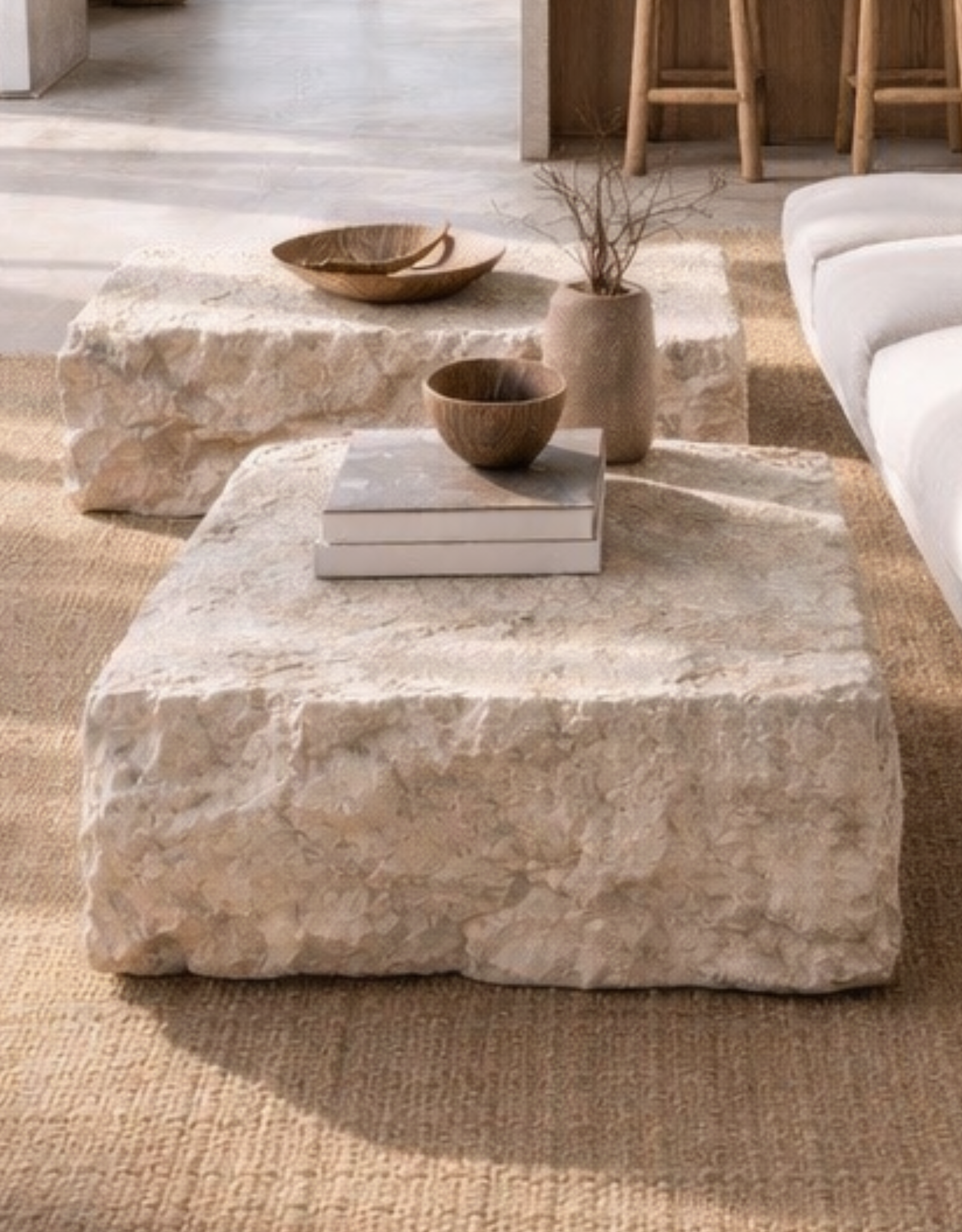 TERRA handcrafted stone coffee table