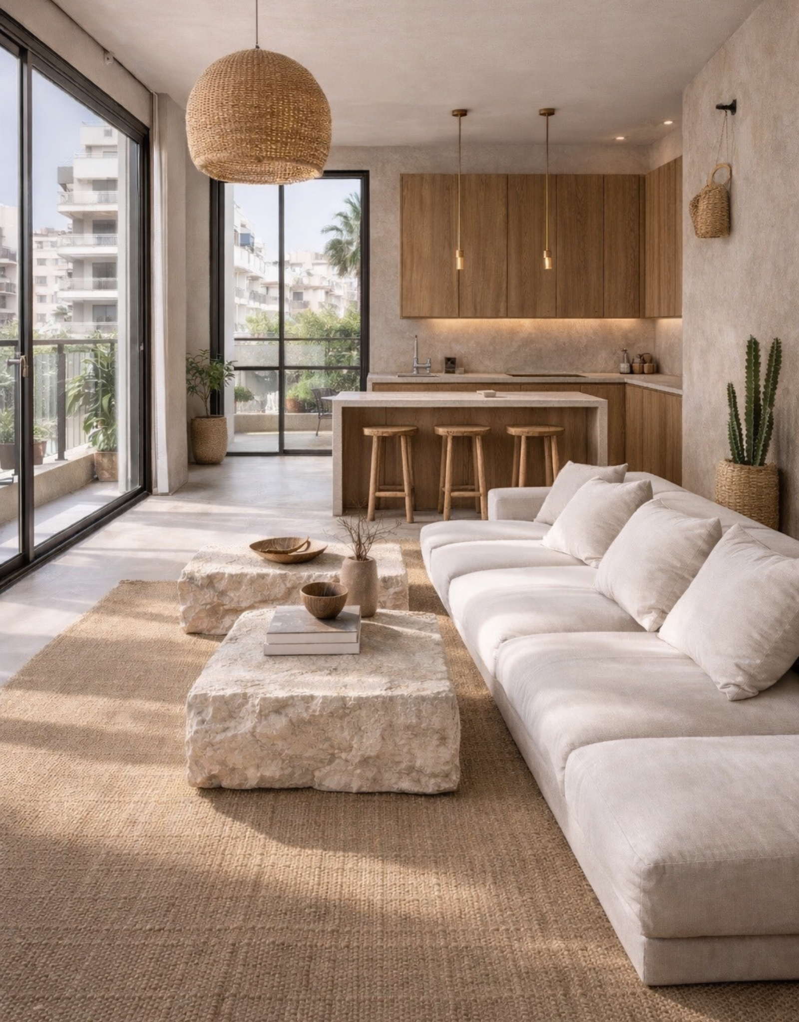 TERRA handcrafted stone coffee table