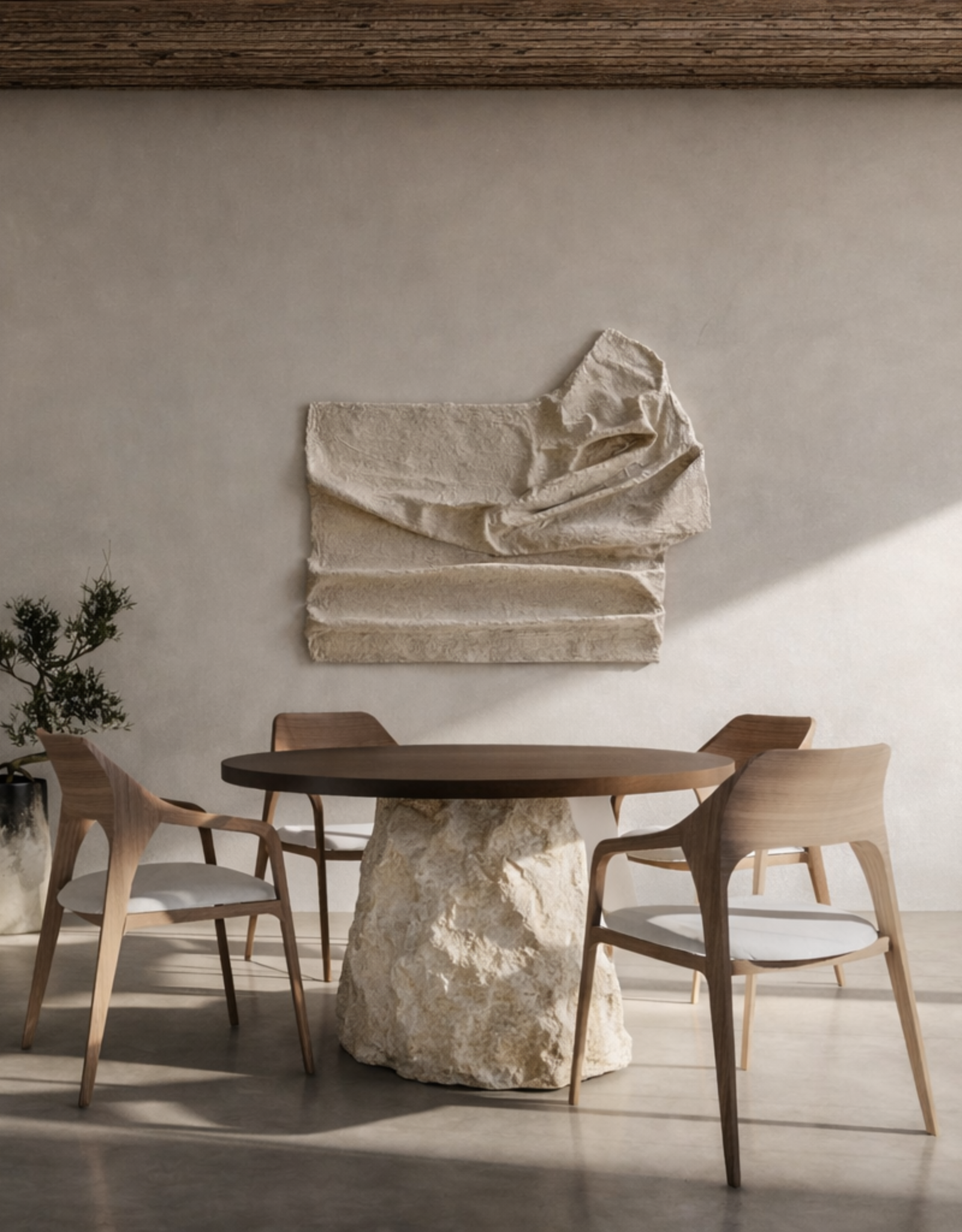 ELIO handcrafted stone dining table